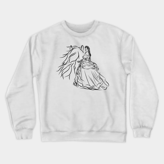 Empress Sisi Was a Horse Girl Crewneck Sweatshirt by Vulgar History